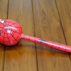ystekno Ahşap Kedili Spiderman Marakas Tekli Polos:24