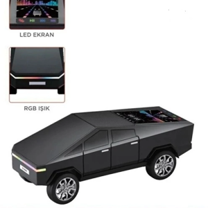 ystekno D68 Cyber Model Araba Tasarımlı Bluetooth Hoparlör 15w Güçlü Ses Rgb Led /tws/usb Siyah