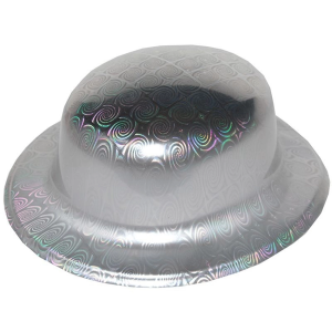 ystekno Gümüş Renk Hologramlı Plastik Yuvarlak Melon 27x24 Cm