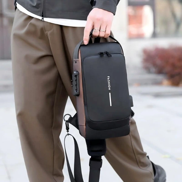 ystekno Powerbank Destekli Erkek Ön Göğüs Çantası - Görsel 6