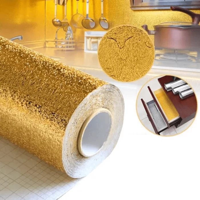ystekno Yapışkanlı Gold Mutfak Tezgah Folyosu - Görsel 2